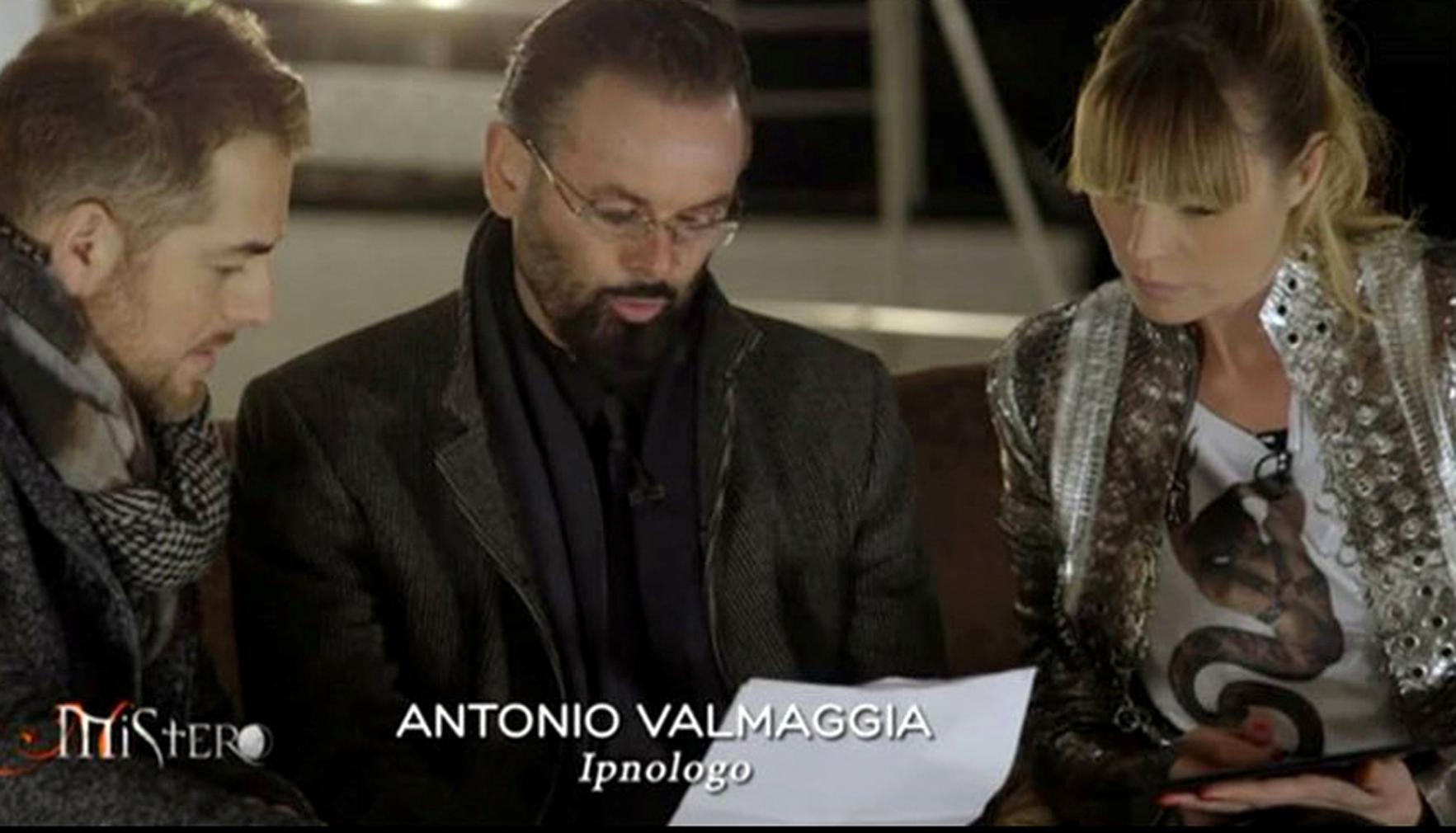 Antonio Valmaggia a Mistero con Daniele Bossari ed Elenoire Casalegno